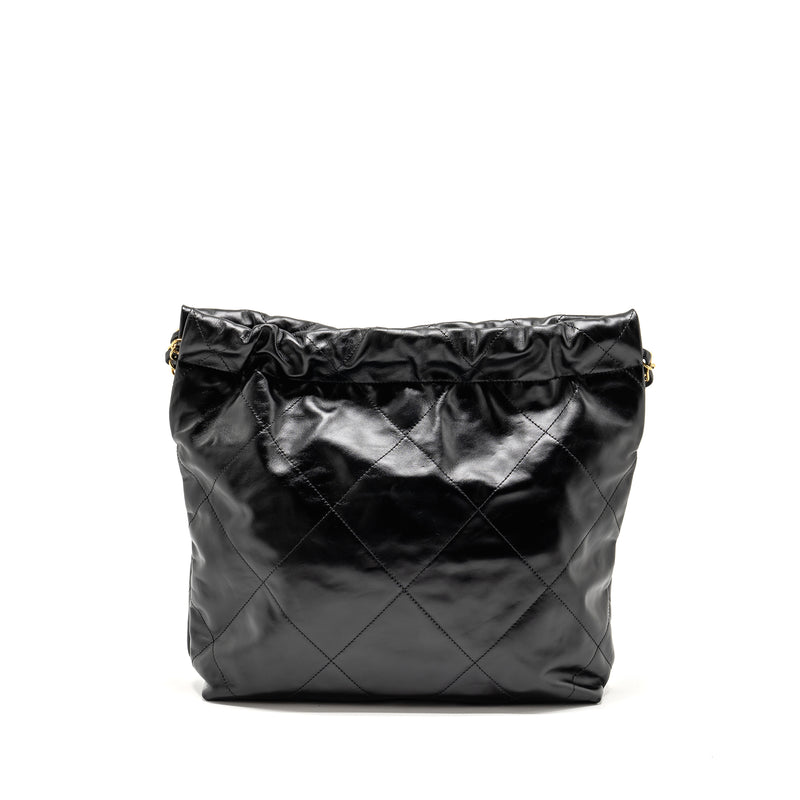 Chanel Small 22 Bag Shiny Calfskin BLACK GHW (Microchip)