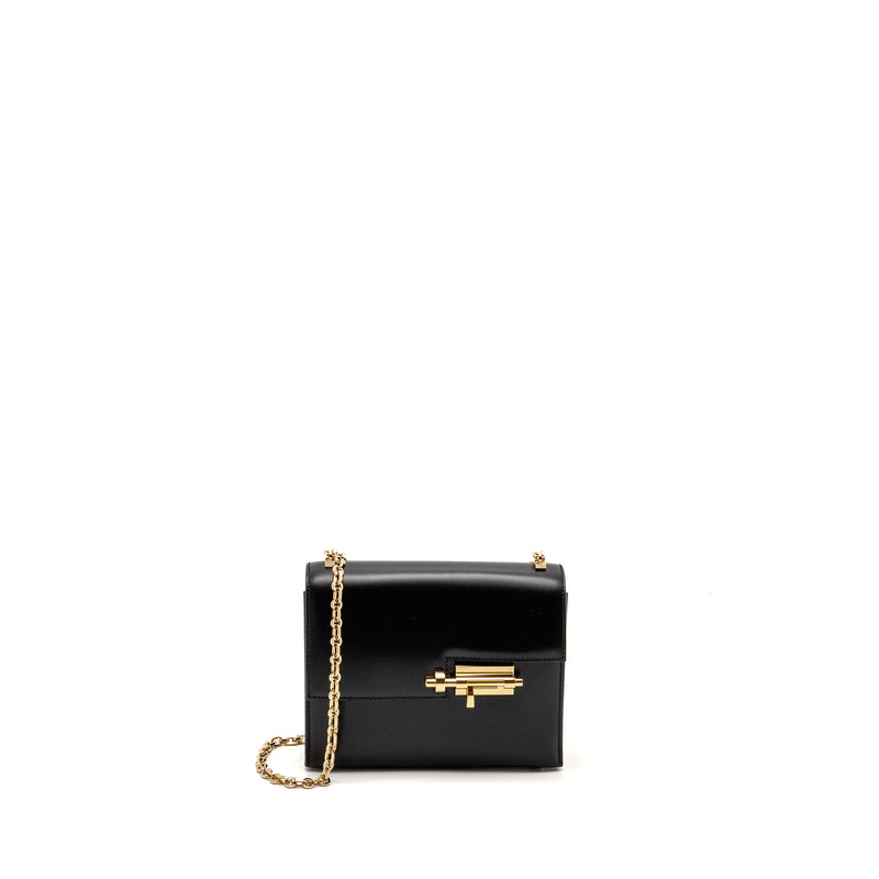 Hermes Mini Verrou Box Black GHW Stamp D