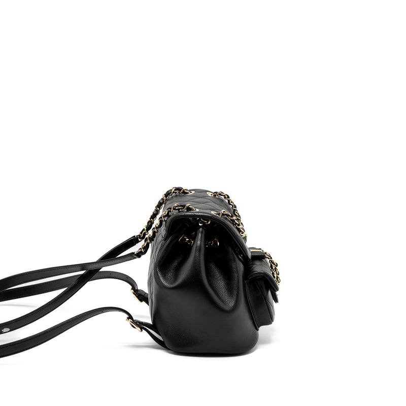 Chanel 23C Duma Mini Backpack Calfskin Black LGHW (Microchip)