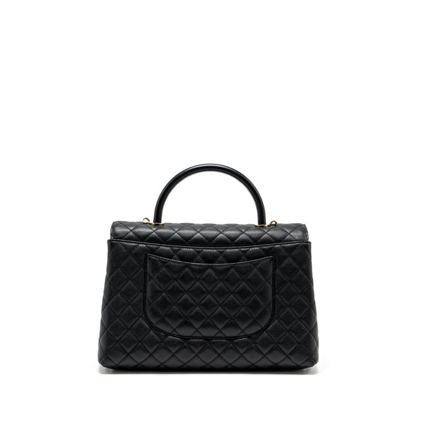 Chanel Large Coco Handle Caviar Black LGHW (Microchip)