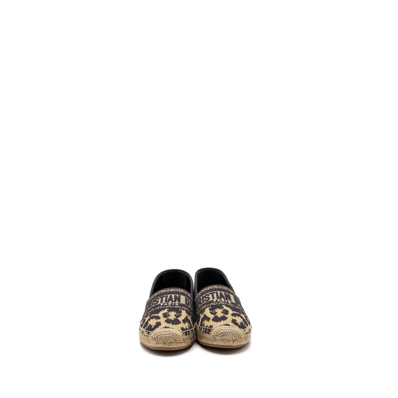 Dior size 36 Granville Espadrille brown / black
