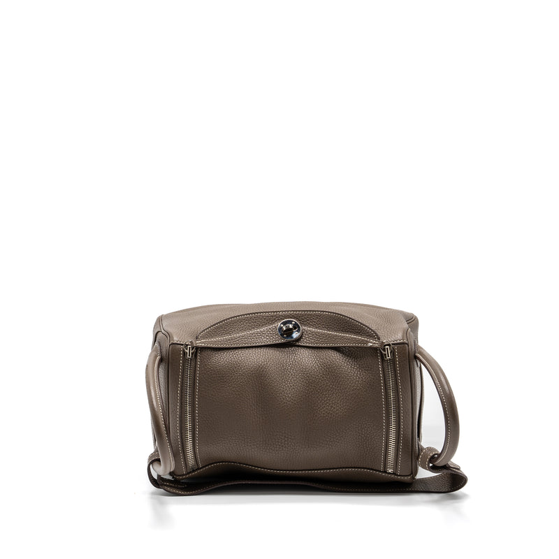 Hermes lindy 30 clemence leather etoupe SHW stamp C