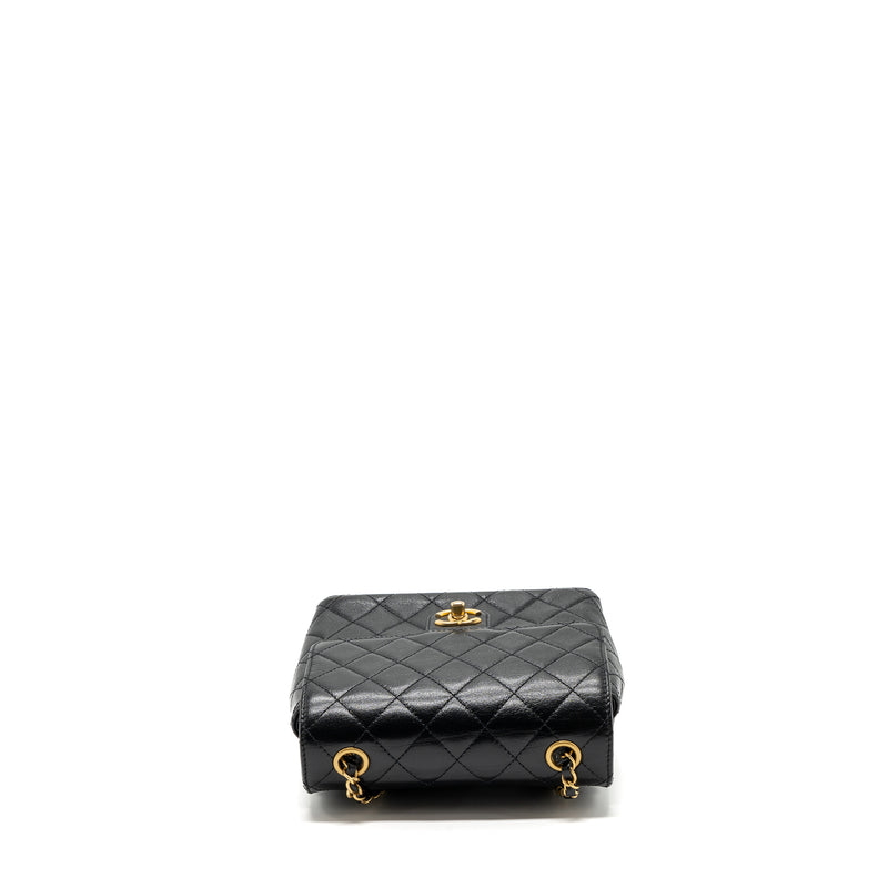 Chanel 22K retro new square large flap bag goatskin black GHW (microchip)