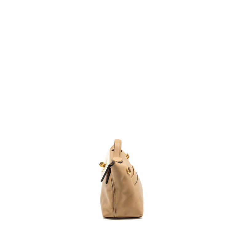 Hermes Mini 24/24 2424-21 Bag Evercolor/Swift Chai/Nata/Cuivre GHW Sta