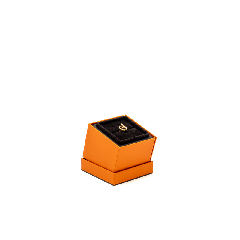 Hermes Size 50 Echappee Ring Small Model, Rose Gold, Diamonds