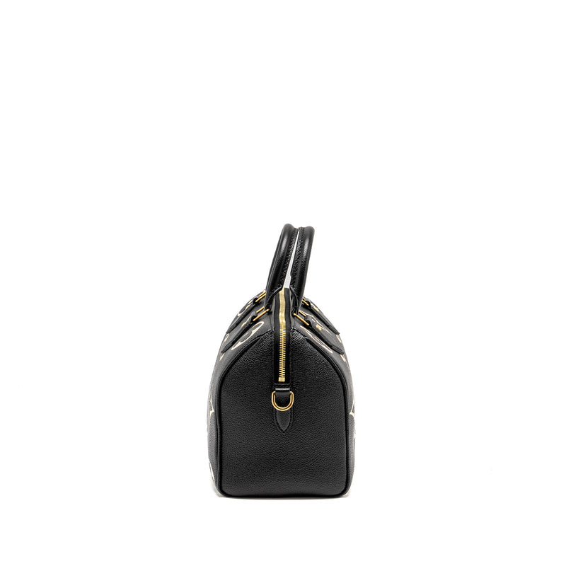 Louis Vuitton Speedy 25 Bandouliere Bicolor Monogram Empreinte Black GHW