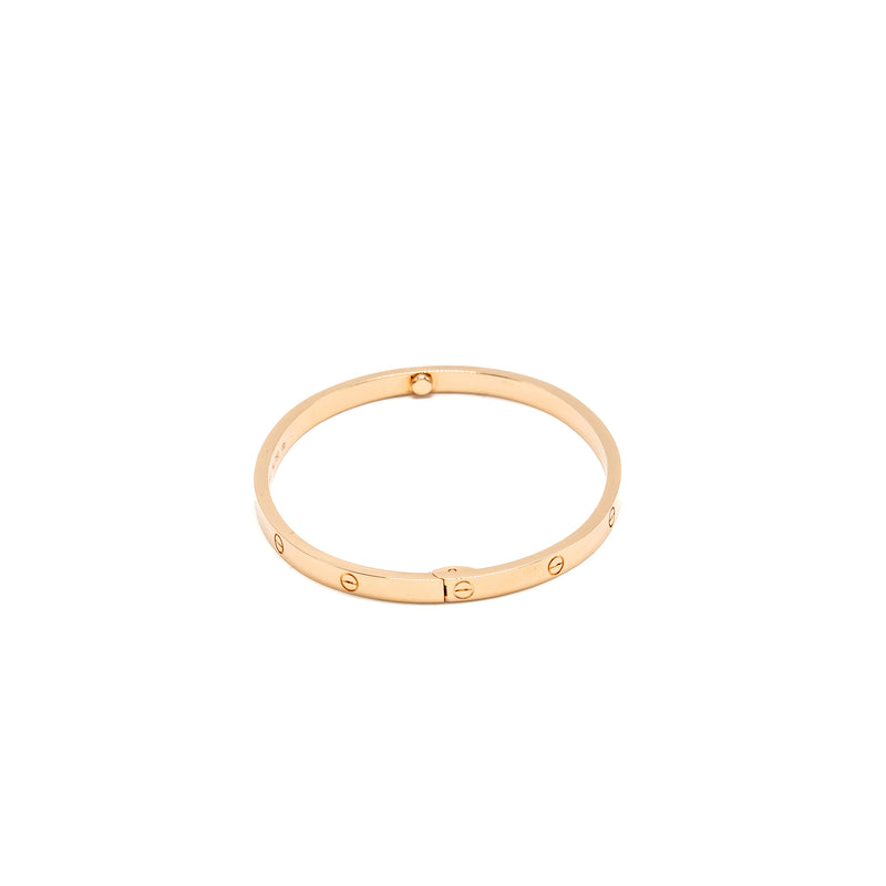 Cartier Size 17 Love Bracelet, Small Model, Rose Gold