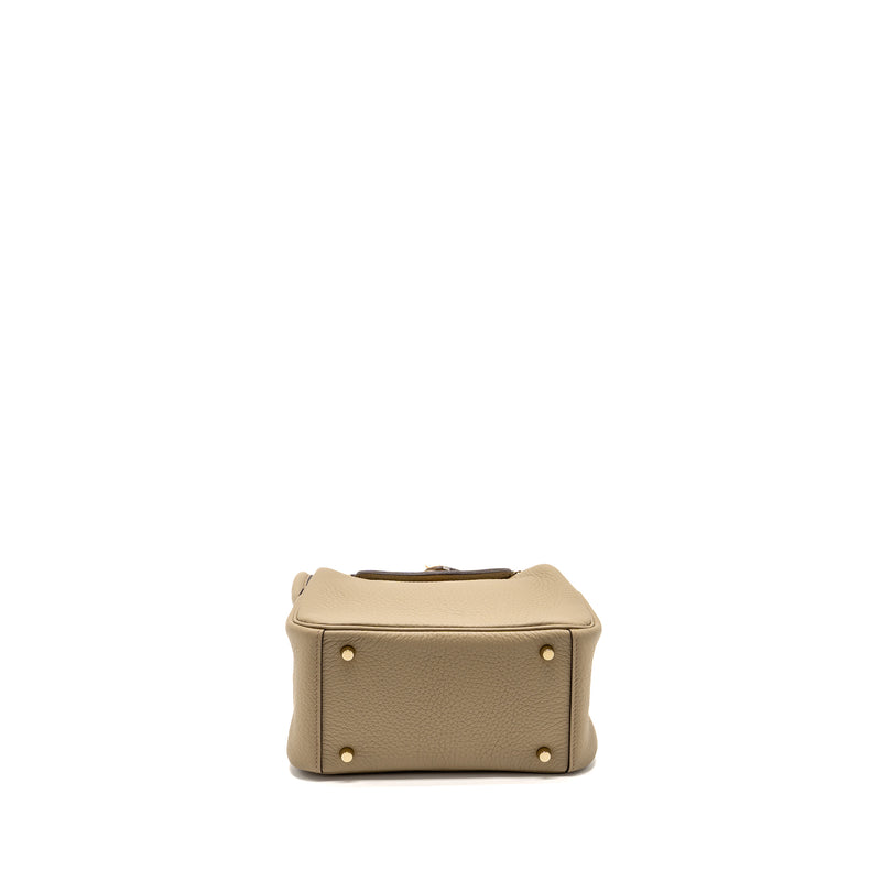 Hermes Mini Lindy II Clemence 8Q Beige Marfa GHW Stamp W