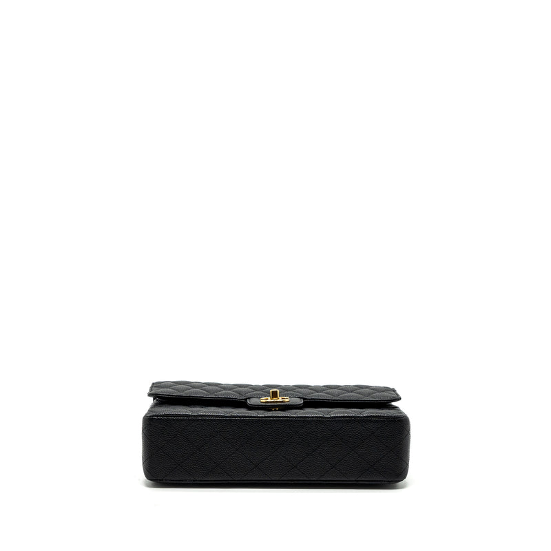 Chanel Medium classic double flap bag caviar black ghw