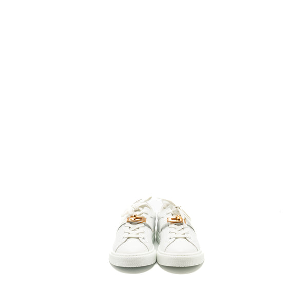 Hermes Size 38 Day Sneaker Calfskin White RGHW