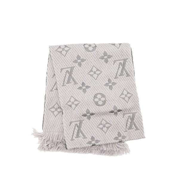 Louis Vuitton Muffler Scarf monogram wool / silk grey