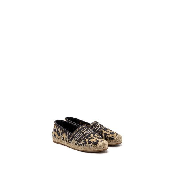 Dior size 36 Granville Espadrille brown / black