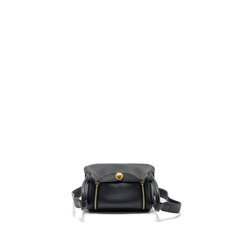 Hermes Mini Lindy clemence black GHW Stamp B