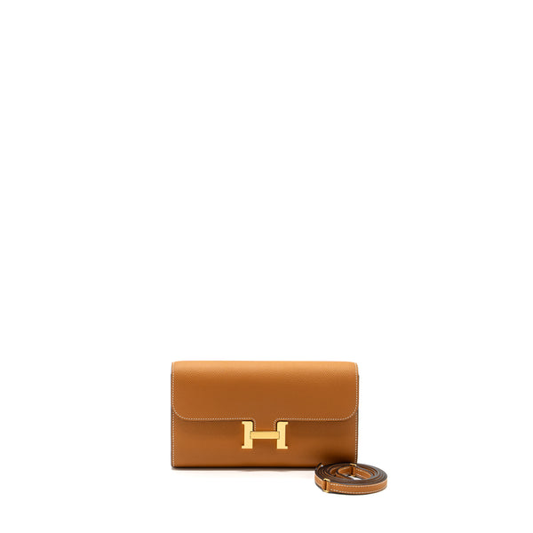 Hermes constance to go epsom toffee GHW stamp B