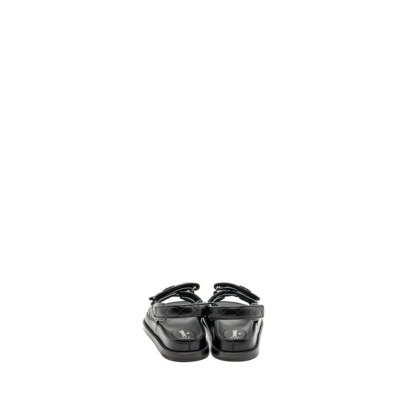 Chanel Size 36 Dad Sandals Lambskin So Black
