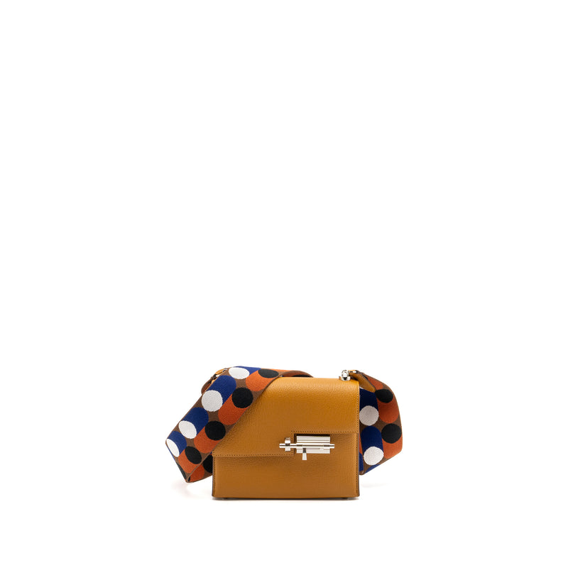 Hermes Mini Strap Verrou Bag Chevre Mysore Caramel/Multicolour SHW Stamp Z