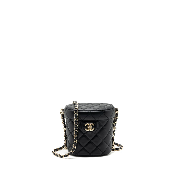 Chanel Vanity With Chain Lambskin Black LGHW(Microchip)