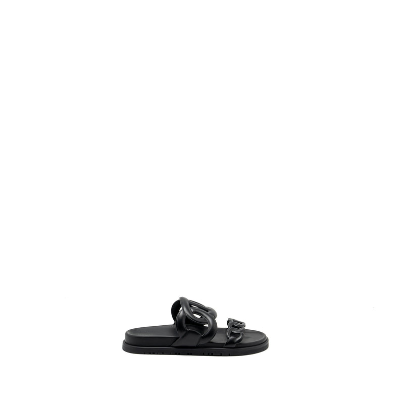 Hermes size 36 extra sandals black