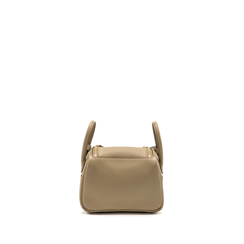 Hermes Mini Lindy II Clemence 8Q Beige Marfa GHW Stamp W