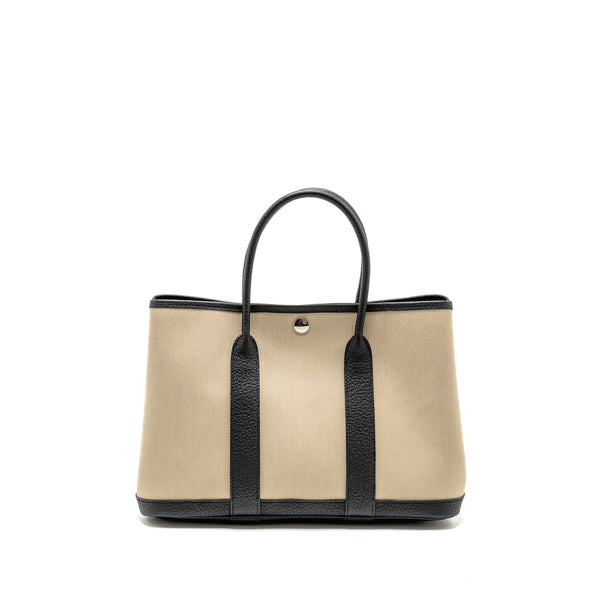 Hermes garden party 30 canvas/ negonda Beton/black SHW stamp B