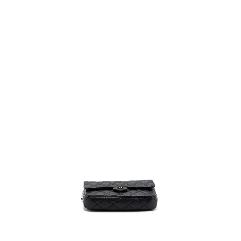 Chanel Classic Flap Card Holder Caviar Black GHW (Microchip)