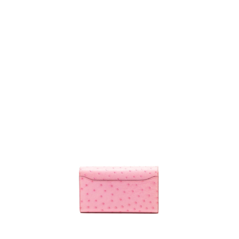 Hermes Constance to go ostrich bubblegum pink SHW Stamp U