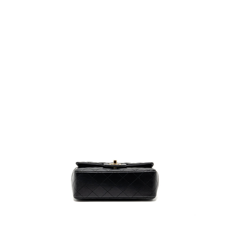 Chanel Mini Rectangular Flap Bag Lambskin Black LGHW