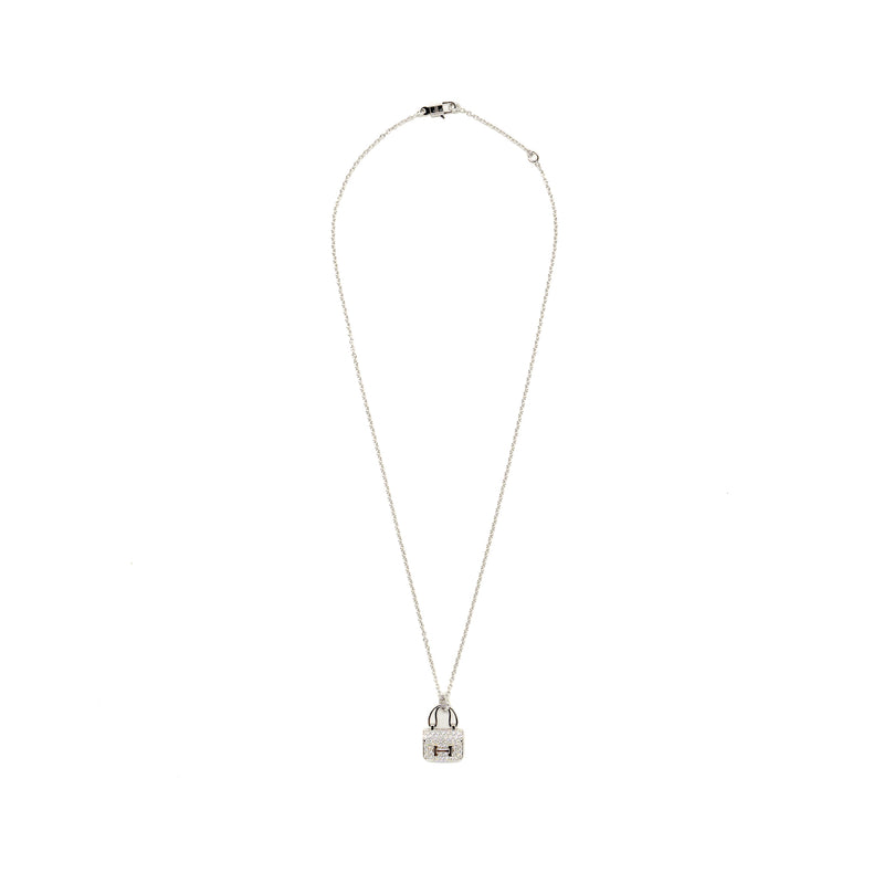 HERMES Amulette Constance Pendant White Gold With Diamonds