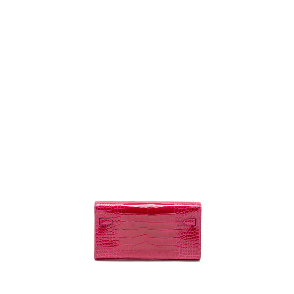 Hermes Kelly To Go shiny alligator mississippiensis rose Mexico GHW stamp Y