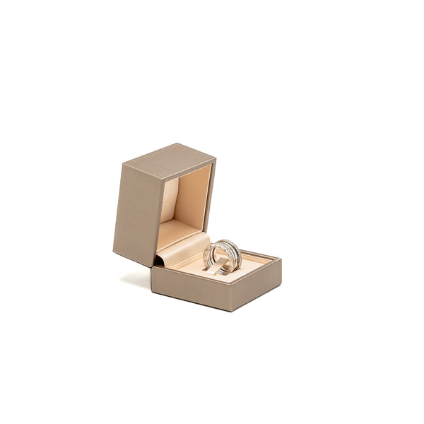 Bvlgari Size 57 B.zero1 Ring Four-Band White Gold With Diamonds