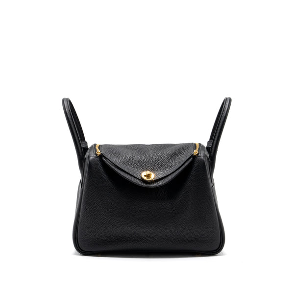 Hermes lindy 30 clemence black GHW stamp D