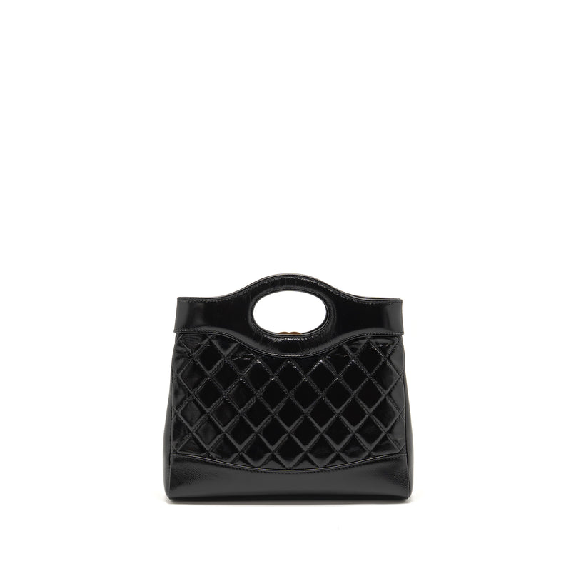 Chanel Mini 31 Bag Shiny Lambskin Black LGHW (microchip)