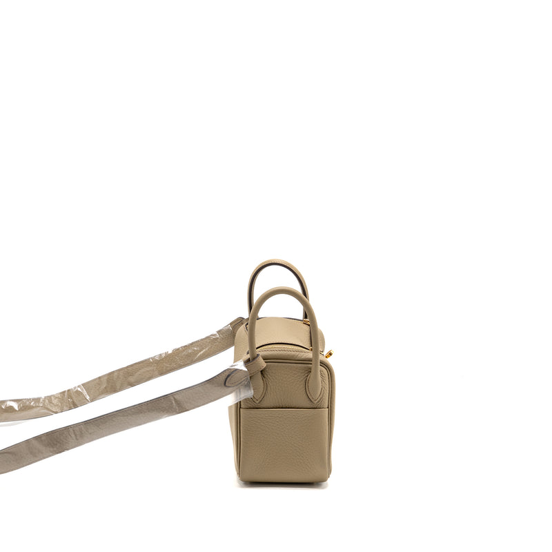 Hermes Mini Lindy II Clemence 8Q Beige Marfa GHW Stamp W