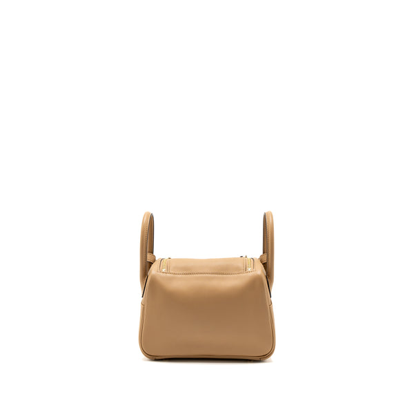 Hermes Mini Lindy Swift Chai/Mauve Sylvestre GHW Stamp U