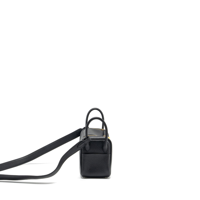 Hermes Mini Lindy clemence black GHW Stamp B