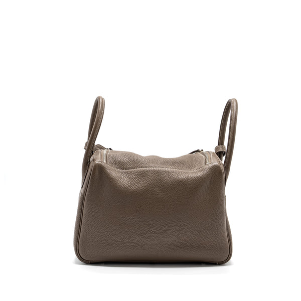 Hermes lindy 30 clemence leather etoupe SHW stamp C