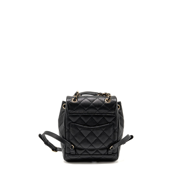 Chanel Quilted Mini Backpack Caviar Black LGHW (Microchip)
