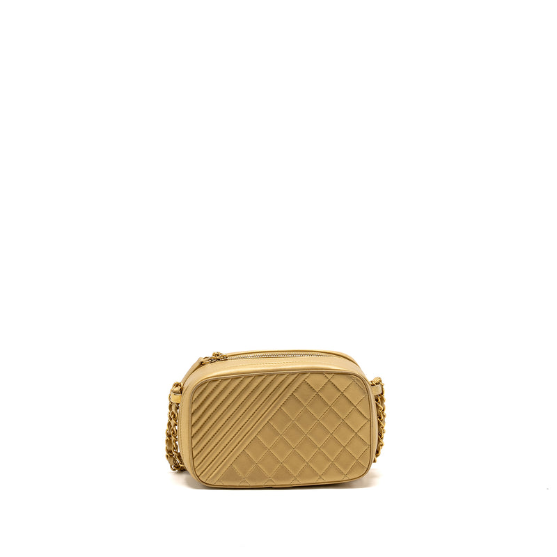 Chanel Coco Boy Camera Bag Lambskin Gold GHW