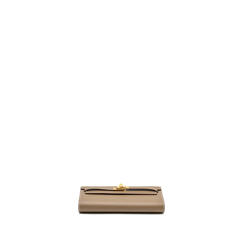 Hermes Kelly To Go Epsom Etoupe GHW Stamp Z