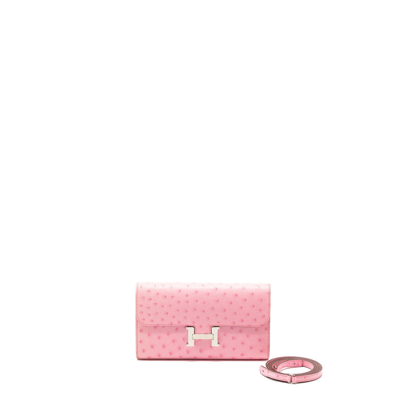 Hermes Constance to go ostrich bubblegum pink SHW Stamp U