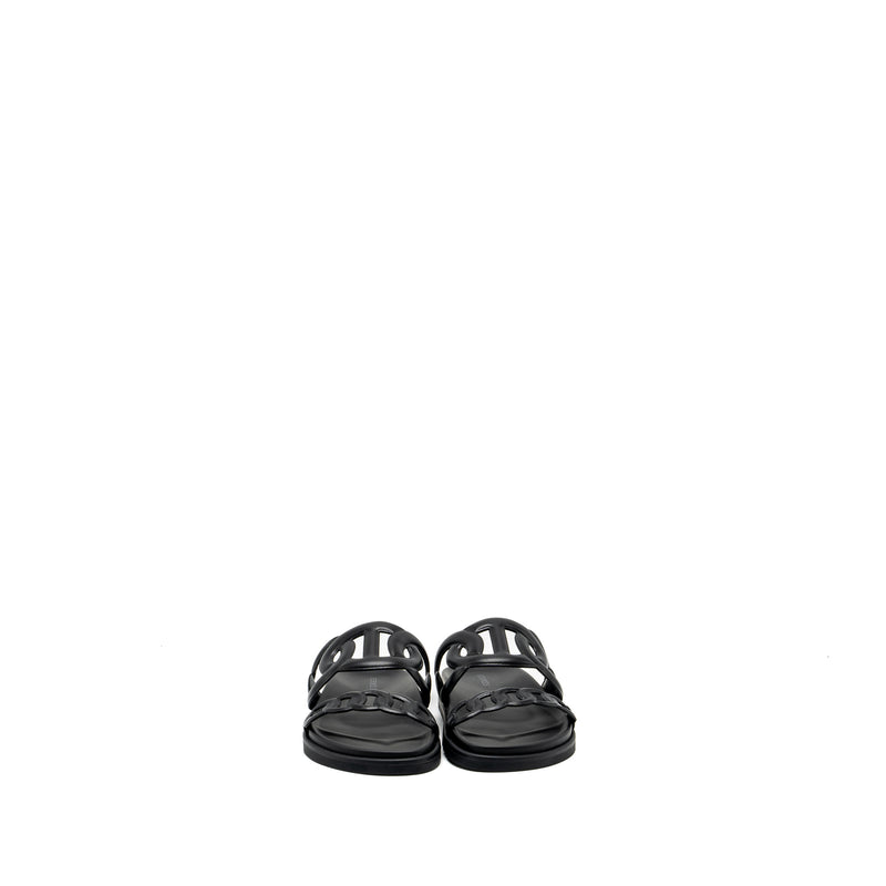 Hermes size 36 extra sandals black