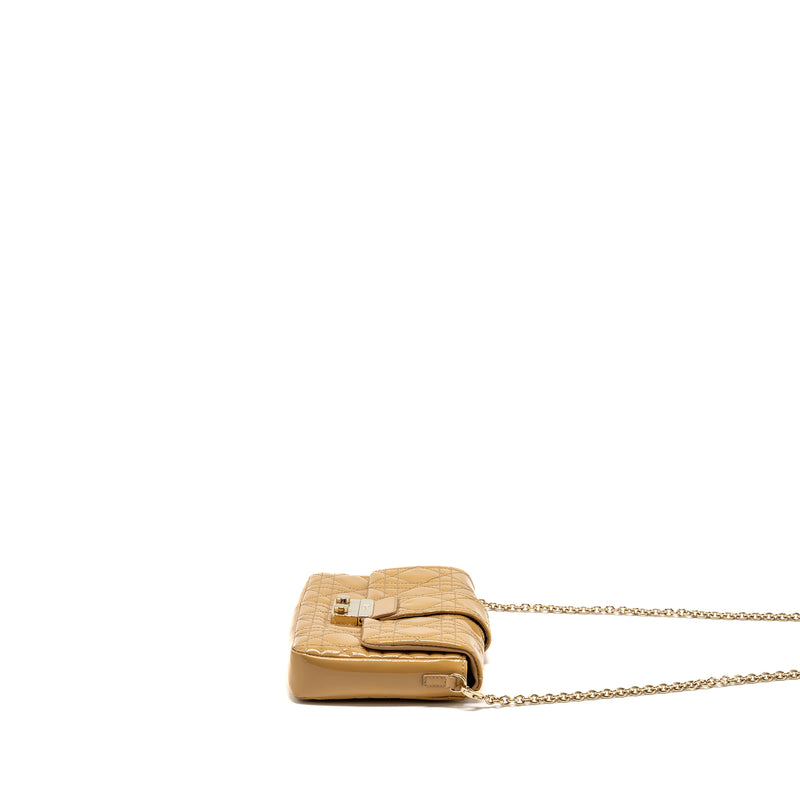 Dior Miss Dior Wallet On Chain Cannage Patent Beige LGHW