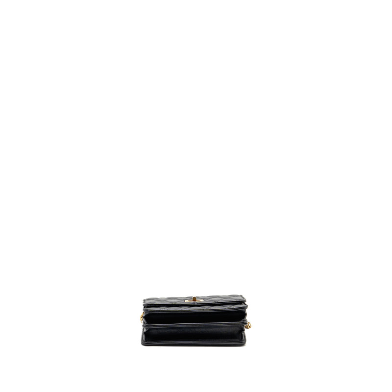 Chanel Mini 2.55 Reissue Wallet on Chain Aged Calfskin Black GHW(microchip)