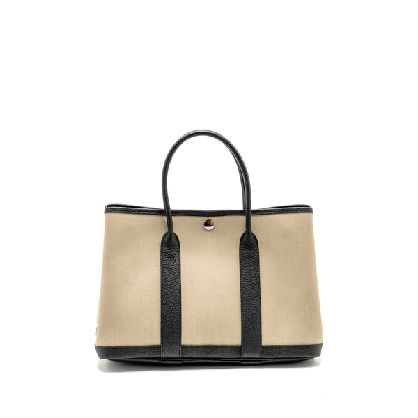 Hermes garden party 30 canvas/ negonda Beton/black SHW stamp B