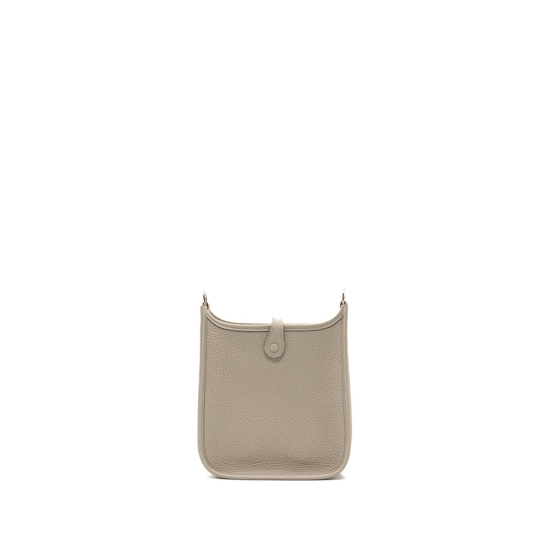 Hermes Mini Evelyn Clemence Beton SHW Stamp B