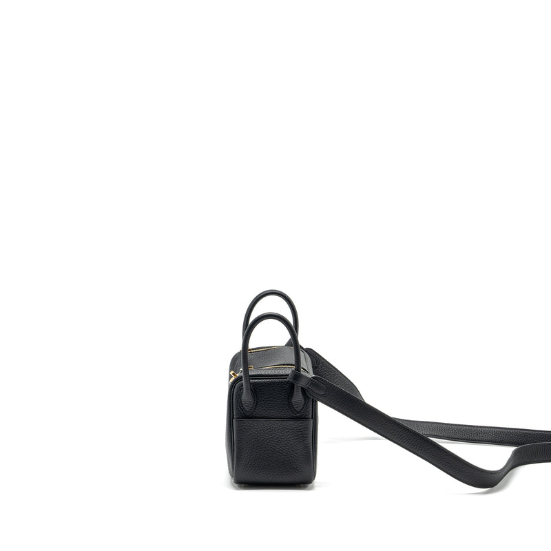 Hermes Mini Lindy clemence black GHW Stamp B