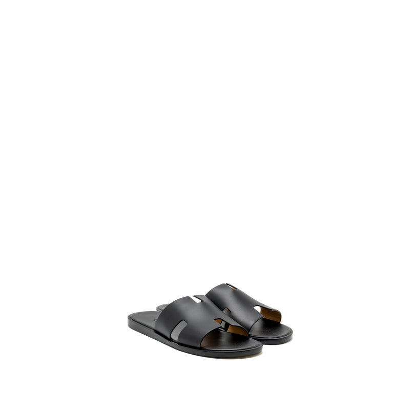 Hermes Size 43 Izmir Sandal Calfskin Black