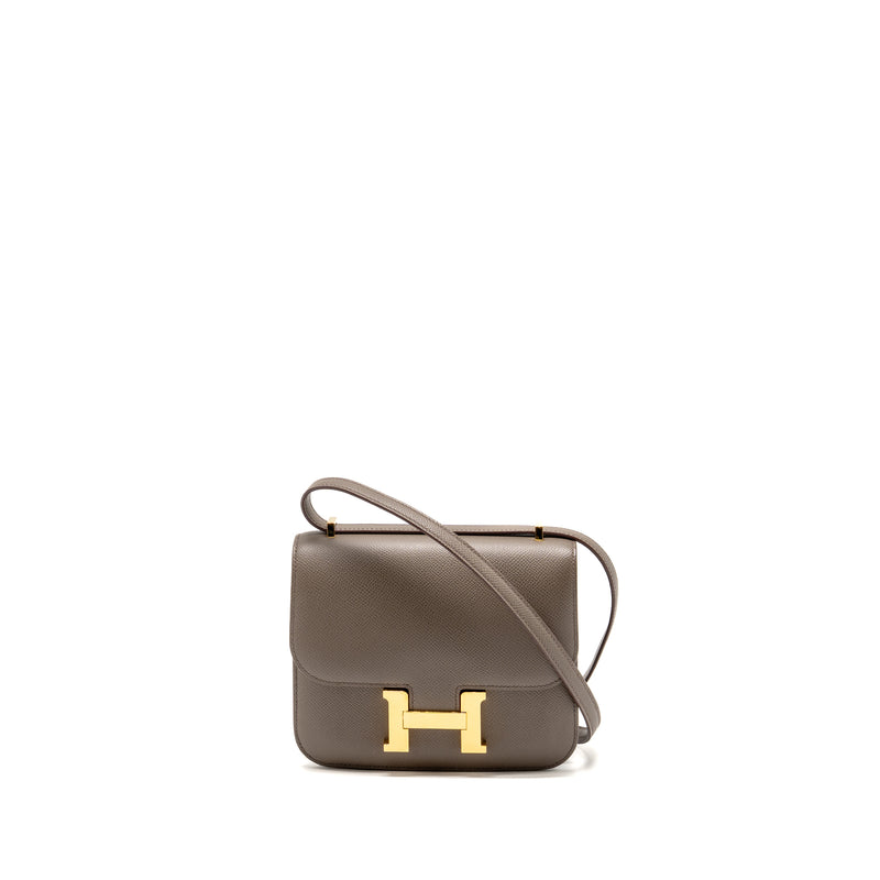 HERMES Mini Constance Epsom Gris Etain GHW Stamp Z