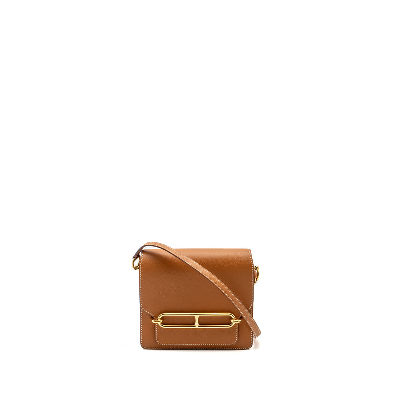 Hermes Mini Roulis evercolor gold GHW stamp Y