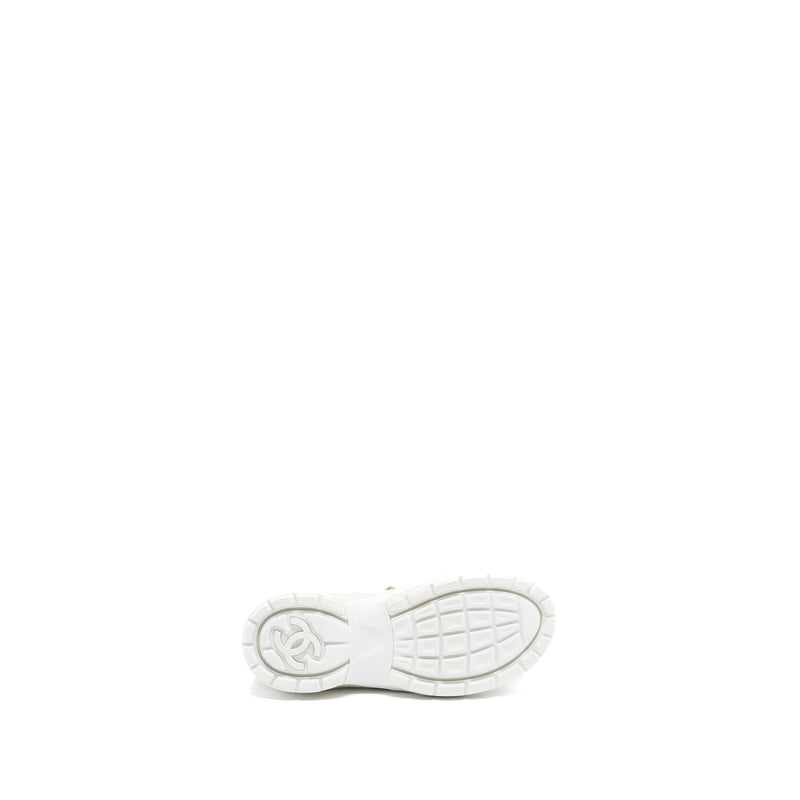 Chanel Size 37 Trainers Suede White/Ivory